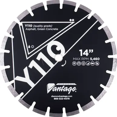 Diamond Vantage 14" x .125" x 1/20mm Value Plus High Speed Asphalt, 12mm Seg