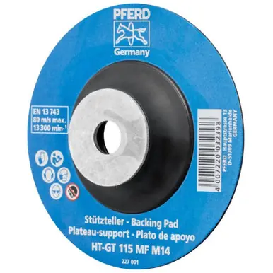 PFERD 69482 4-1/2" Temp.-Resistant Fiber Disc Backing Pad - 5/8-11 Nut - Hard Desnity