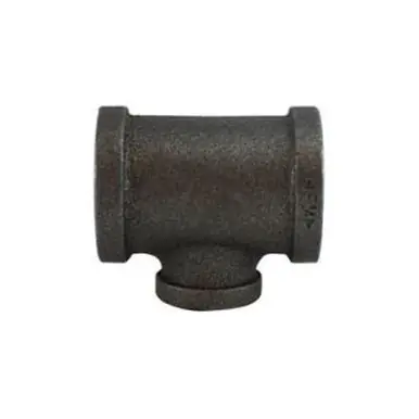 Midland Industries 65340 - Reducing Tee, 2-1/2" FPT x 2-1/2" FPT x 1/2" FPT, Iron, Black, 150 lb