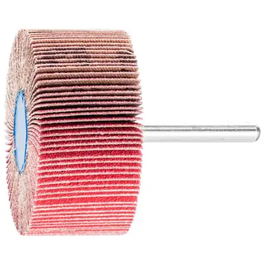 PFERD 45437 2-1/2" x 1" Mounted Flap Wheel 1/4" Shank - Ceramic Oxide - 120 Grit (10pk)