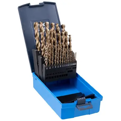 PFERD 20076 - HSS Twist Drill Set 1/16 to 1/2", 135° Jobber Length, M35 INOX Stainless 29PCS