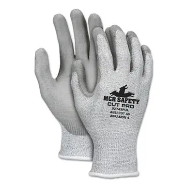 MCR Safety 92743PUM Cut Pro Gloves, Medium, Silver/Gray