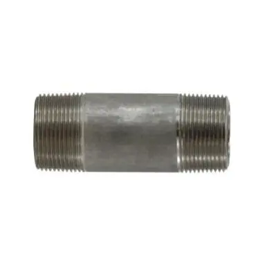 Midland Industries 51124 - Seamless Pipe Nipple, 1-1/4" MPT x 1-1/4" MPT, 3-1/2" L, Stainless Steel,
