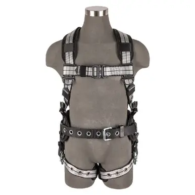 Safewaze 020-1202 - PRO+ Slate Construction Harness Alu 1D, Alu QC Chest, TB Legs (3X)