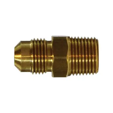 Midland Industries 04088-060602 - Adapter w/ Tap, 3/8" SAE 45° Male Flared x 3/8" Male NPTF x 1/8",