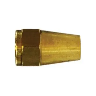 Midland Industries 10006 - Hex Long Rod Nut, 1/2" SAE 45° Flare, Brass