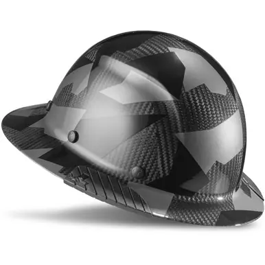 LIFT HDC-20CK - DAX Carbon Fiber Full Brim Hard Hat (Black Camo)