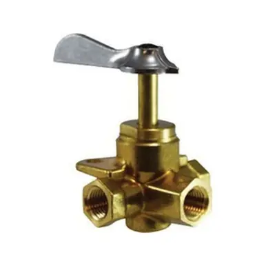 Midland Industries 46247 - Solid Bottom Ball Valve Less Click, 1/4" Nominal, FPT x FPT x FPT,