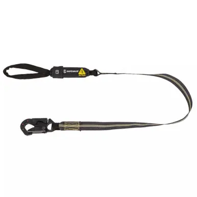 Safewaze 022-2087 - Arc Flash 6‘ Energy Absorbing Lanyard Aramid, Dielectric Snap Hook, Soft Loop