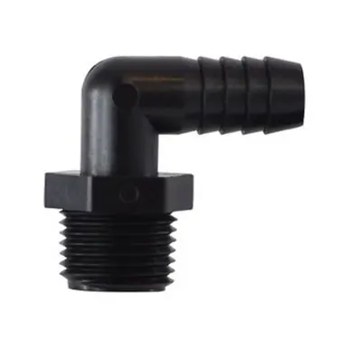 Midland Industries 33462P - 90° Elbow, 1-1/2" Hose Barbed x 1-1/4" MIP, Polypropylene