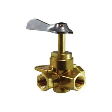 Midland Industries 46252 - Side Outlet Ball Valve w/ 360° Click, 3/8 x 3/8 x 3/8" Nominal,