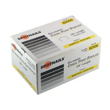 Spotnails 82506 - 7/16" Crown, 3/8" Length 20ga Fine Wire Staples, 5000ct