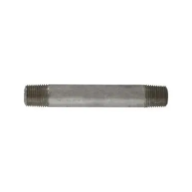 Midland Industries 52011 - Seamless Pipe Nipple, 1/8" MPT x 1/8" MPT, 6" L, Stainless Steel, SCH 80
