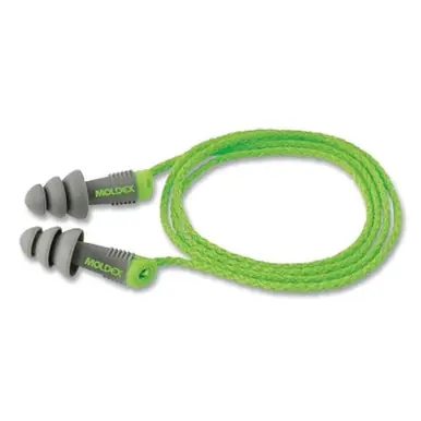 Moldex 6435 Alphas Reusable Earplug, Green/Gray, Vinyl, Corded