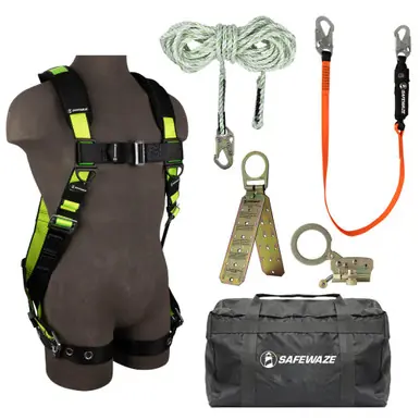 Safewaze 020-3116 - PRO Bag Roof Kit FS185-L/XL Harn, FS700-50 VLL, FS1120 Grab, FS88560-E Lanyard,