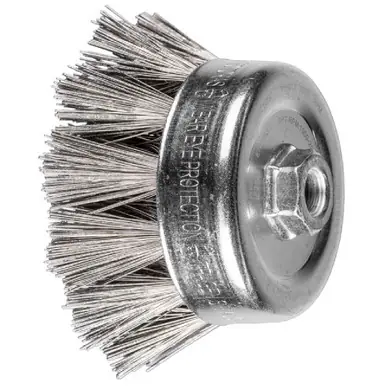 PFERD 84349 4" OD Diamond coated wire cup brush 400 grit, 5/8-11 thread