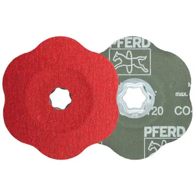 PFERD 40802 - COMBICLICK CONTOUR Fiber Disc, 5" Dia, 120 Grit, Ceramic oxide CO-COOL (25pk)