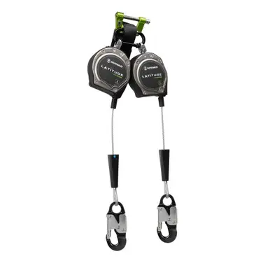 Safewaze 023-5357 - Latitude Edge 8‘ Dual Cable SRL Alu Snap Hooks