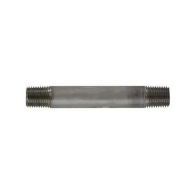 Midland Industries 49033 - Welded Pipe Nipple, 1/4" MPT x 1/4" MPT, 9" L, Stainless Steel, SCH 40