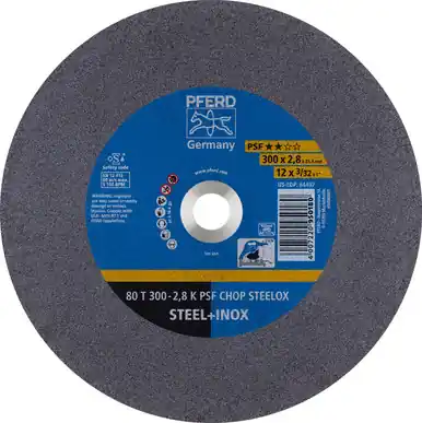 PFERD 64497 12" x 3/32" Cut-Off Wheel, 1" A.H. K - PSF CHOP STEELOX (20pk)