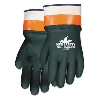 MCR 6410SC PVC Gloves, L, Dark Green (12pk)