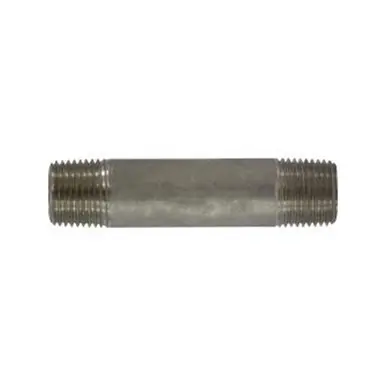 Midland Industries 52065 - Seamless Pipe Nipple, 1/2" MPT x 1/2" MPT, 3-1/2" L, Stainless Steel, SCH