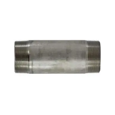 Midland Industries 49203 - Welded Pipe Nipple, 3" MPT x 3" MPT, 4" L, Stainless Steel, SCH 40