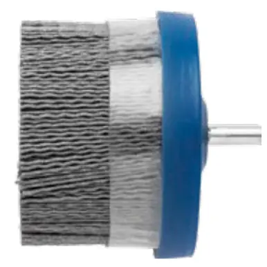 PFERD 84267 2" OD M-BRAD Composite disc Brush .016" Nylon, 1/4" stem, bridled