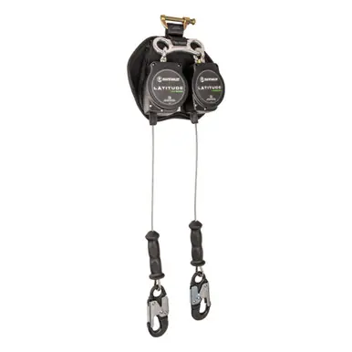 Safewaze SW8008-11LE-ALUDL - Latitude Edge 11‘ Dual Cable SRL-P Alu Snap Hooks