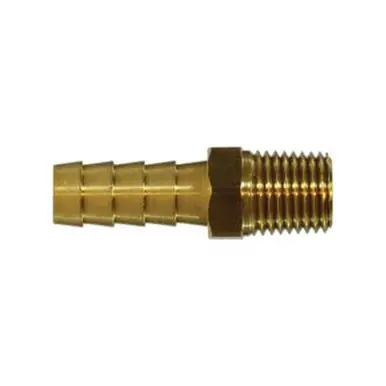 Midland Industries 07001-0608 - Rigid Adapter, 3/8" Hose x 1/2" NPT(M)F, Brass