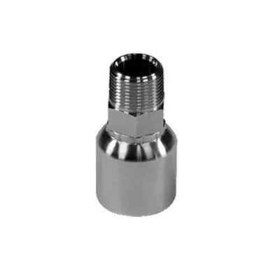 Midland Industries SS43-08-08MP -43 Series Crimp Hose Straight Rigid Adapter, 1/2" Hose x 1/2"