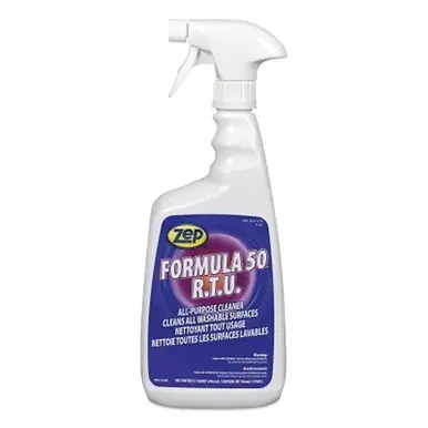 Zep F50001 FORMULA 50 R.T.U. All-Purpose Cleaner, 1 qt Spray Bottle, Citrus