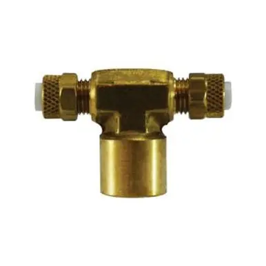 Midland Industries 02677-0406 - Branch Tee, 1/4" Tube OD x 1/4" Tube OD x 3/8" NPT(F), Brass