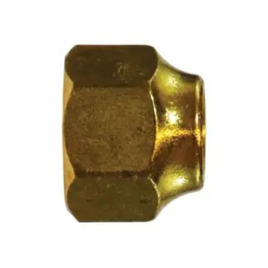 Midland Industries 10042 - Hex Short forged Nut, 1/2" SAE 45° Flare, Brass