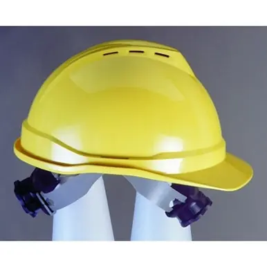 MSA 475387 Topgard Protective Hat, Fas-Trac Ratchet Suspension, Yellow