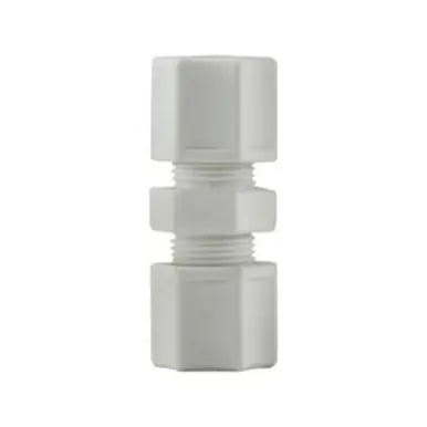 Midland Industries 17066P - Union, 3/8" Compression x 3/8" Compression, Polypropylene, White