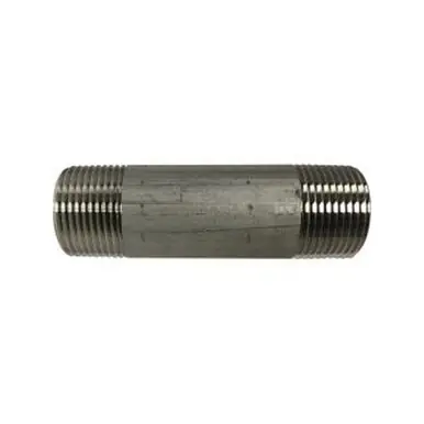 Midland Industries 49109 - Welded Pipe Nipple, 1" MPT x 1" MPT, 6" L, Stainless Steel, SCH 40
