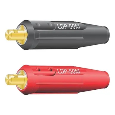 Lenco 05309 DINSE Machine Plug Set, 4-1/0 Cable, Black/Red