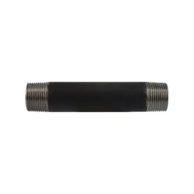 Midland Industries 59112SMLS - Seamless Pipe Nipple, 1" MPT x 1" MPT, 9" L, Steel, Black, SCH 80