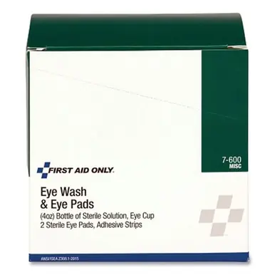 First Aid Only 7-600 Eye Flush Set, 6-Piece with 4 oz Eye Wash