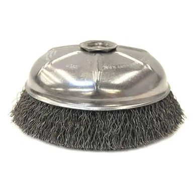 Anchor Brand 6C20 Crimped Wire Cup Brush, 6" Dia., 5/8-11 Arbor, 0.02" Steel