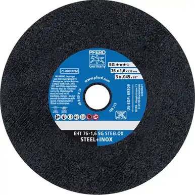 PFERD 69309 - 3" x 1/1 - 6" Die Grinder Wheel, 3/8" AH A-PSF 36 Grit - Type 1 (50pk)