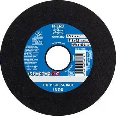 PFERD 63641 4-1/2" x .030" Cut-Off Wheel, 7/8" A.H. SG INOX - Type 1 (25pk)