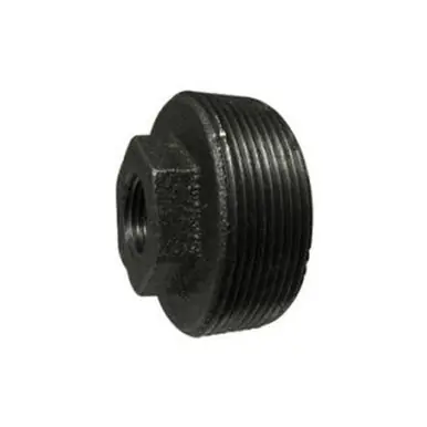 Midland Industries 65547 - Reducer Hex Bushing, 2-1/2" MPT x 3/4" FPT, Iron, Black