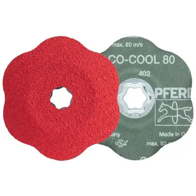 PFERD 40801 - COMBICLICK CONTOUR Fiber Disc, 5" Dia, 80 Grit, Ceramic oxide CO-COOL (25pk)