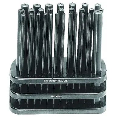 C.S. Osborne K-358 Transfer Punch Set, 28pc