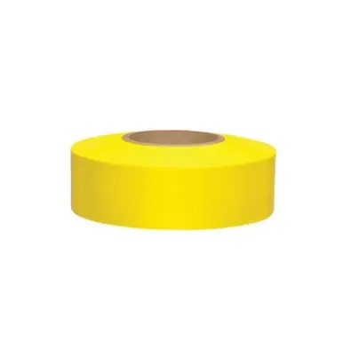 Presco TFYG Taffeta Flagging Tape, 1-3/16" x 150‘, Fluorescent Yellow (12pk)