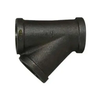 Midland Industries 65967 - Lateral Wye, 1-1/2" FPT x 1-1/2" FPT x 1-1/2" FPT, Iron, Black