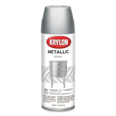 Krylon K01406 Metallic Paint, Silver, 11 oz Aerosol (6pk)