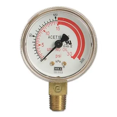 Western G-25-200W Regulator Gauge, 2.5", 200 PSI, 1/4" NPT